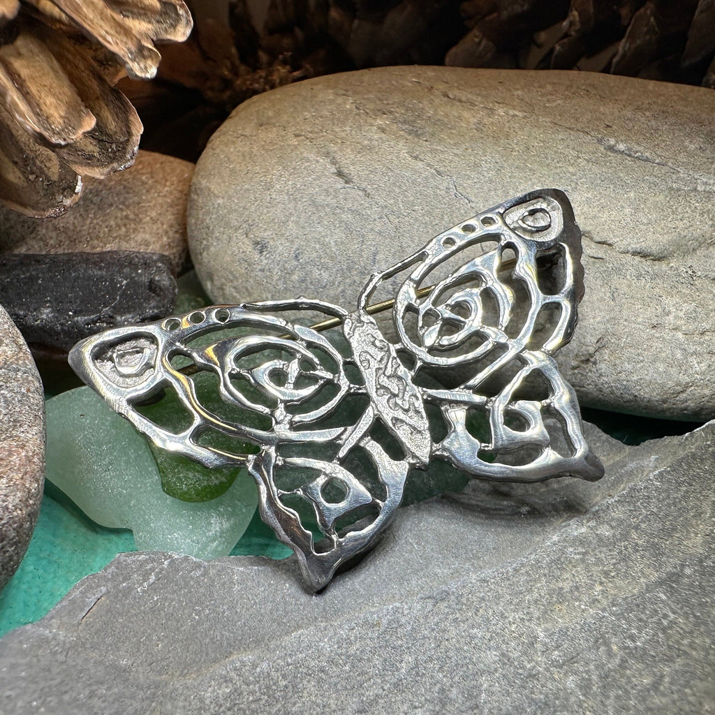 Pewter Celtic Butterfly Brooch