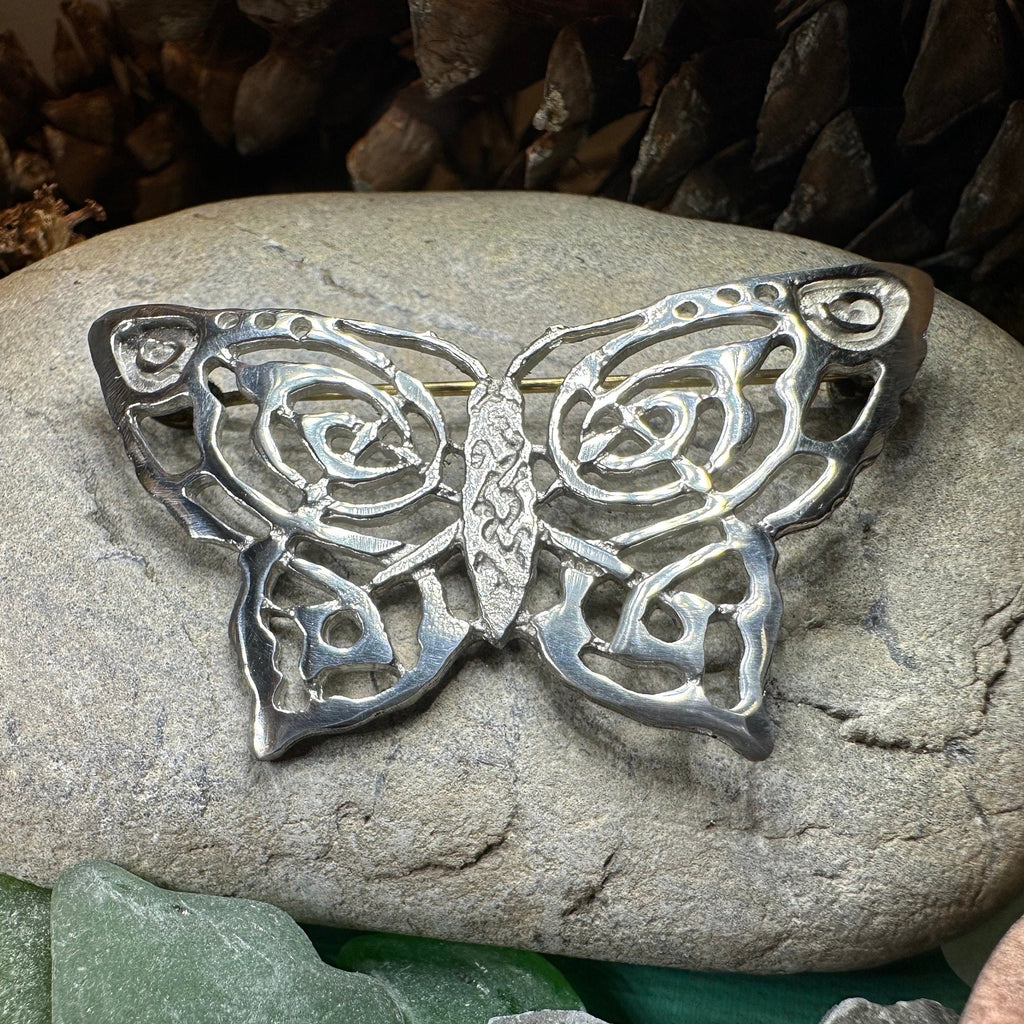 Pewter Celtic Butterfly Brooch