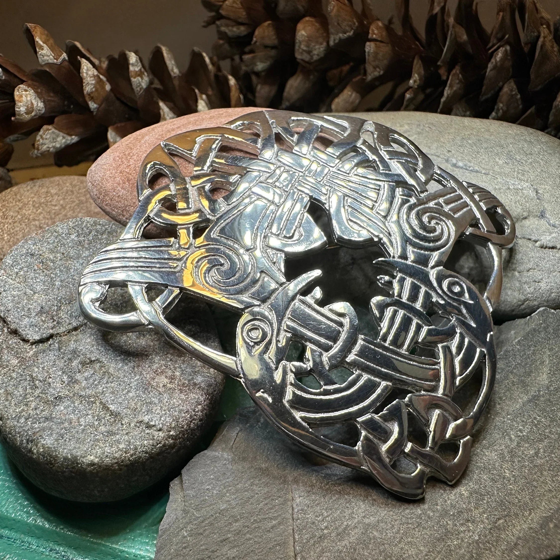 Large Celtic Cara Brooch