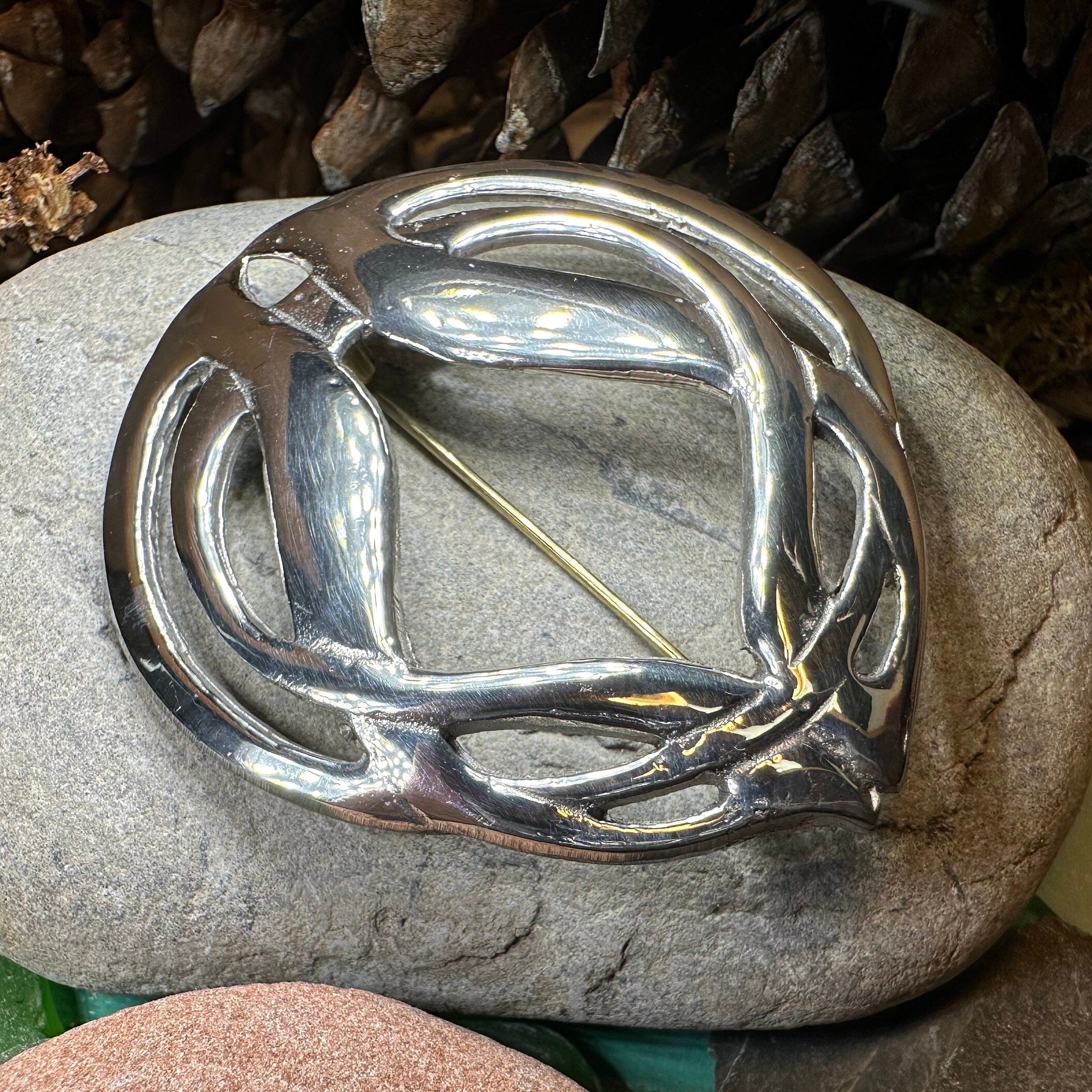 Celtic Knot Tartan Brooch