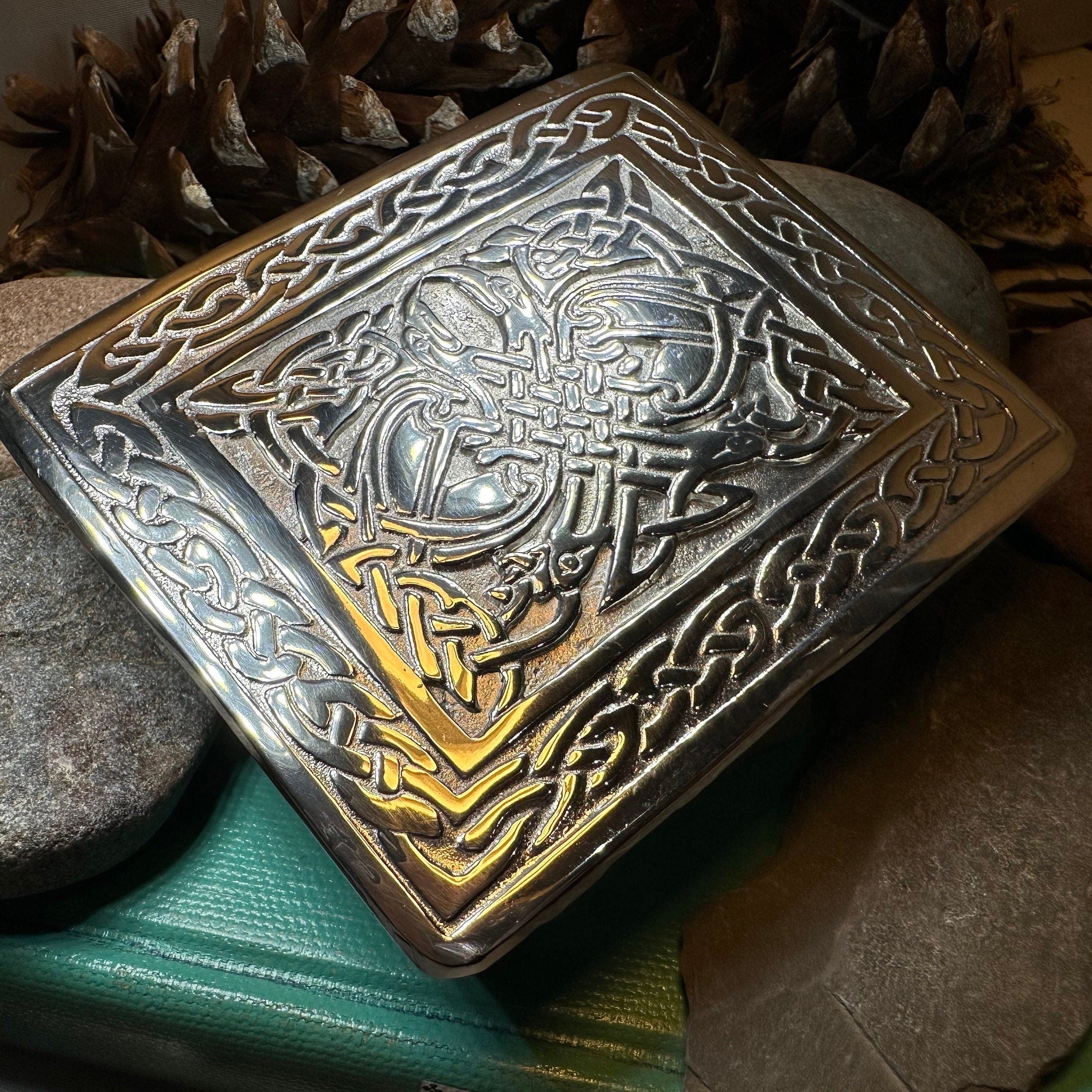 Celtic Birds Kilt Belt Buckle