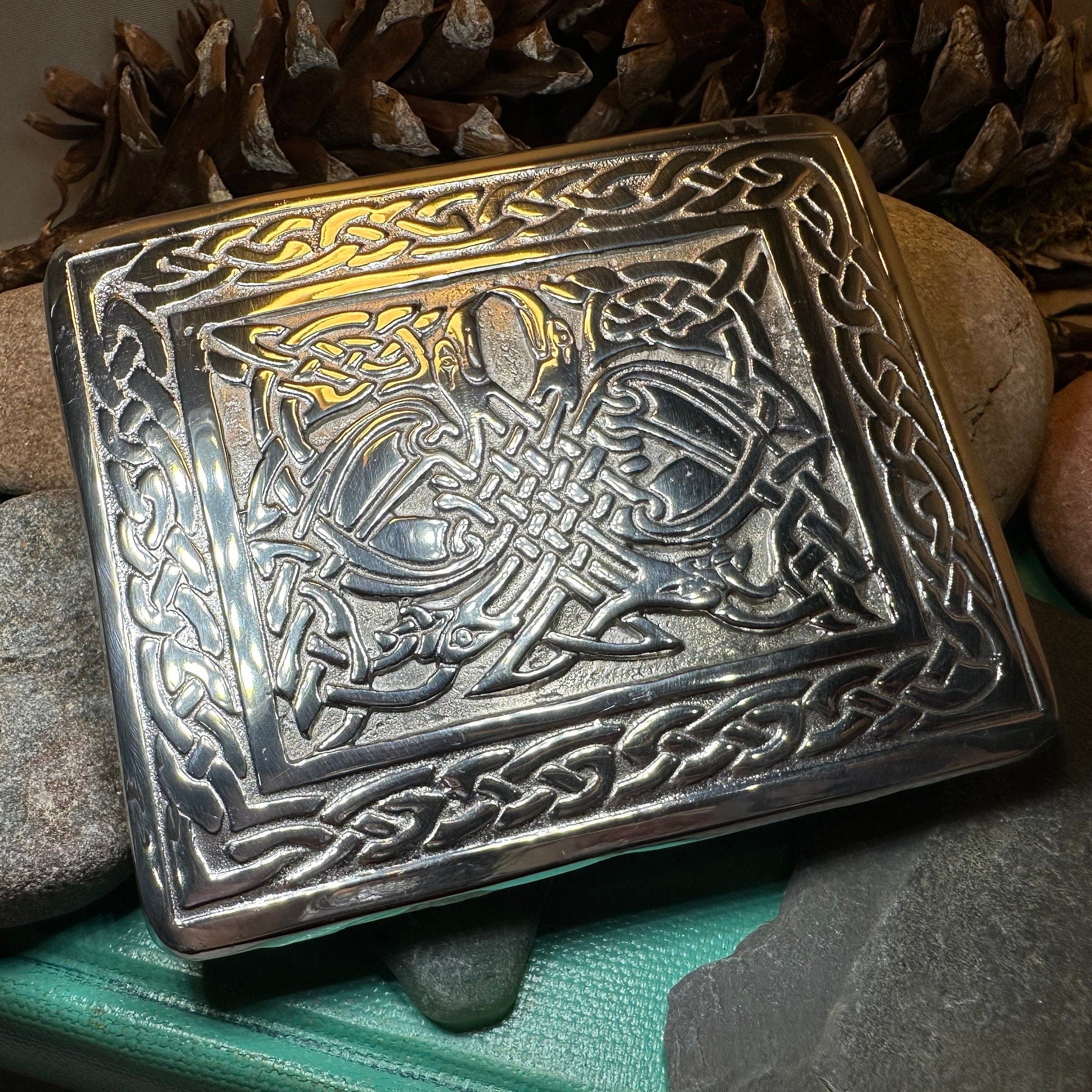 Celtic Birds Kilt Belt Buckle