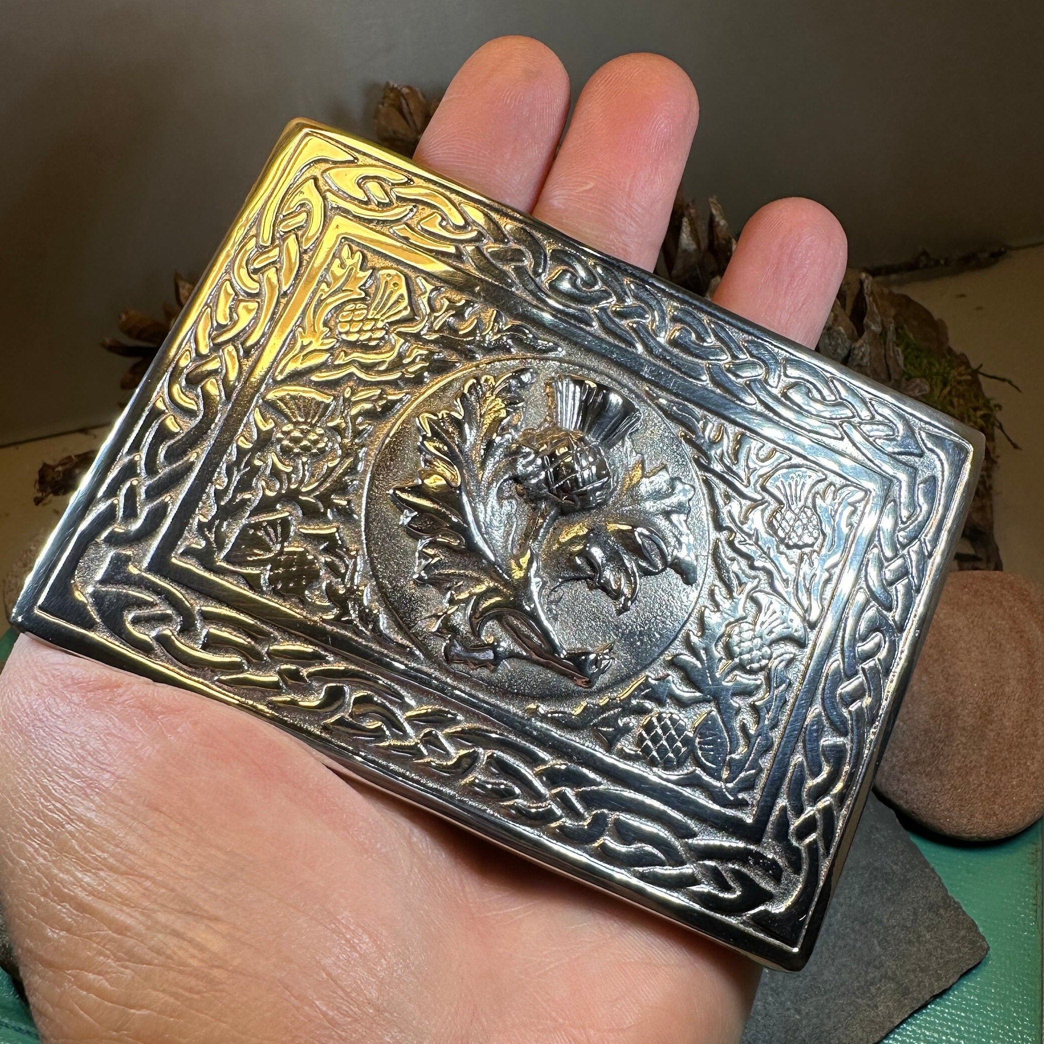Scottish Thistle Kilt Belt Buckle
