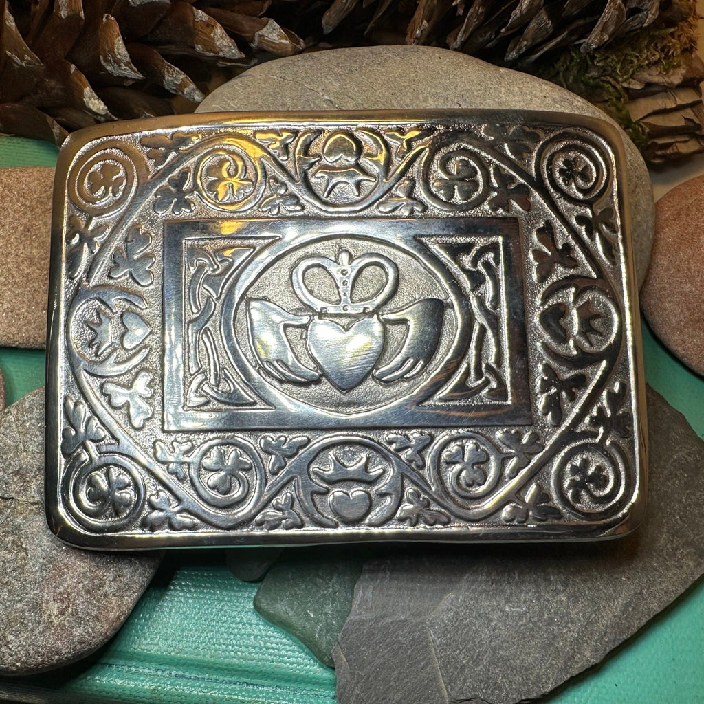 Irish Claddagh Kilt Belt Buckle