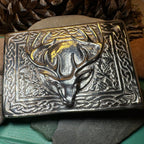 Celtic Stag Kilt Belt Buckle