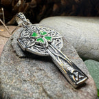 Shamrock Fields Celtic Cross Necklace