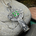 Shamrock Fields Celtic Cross Necklace
