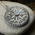 True North Moonstone Compass Necklace
