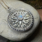 True North Moonstone Compass Necklace