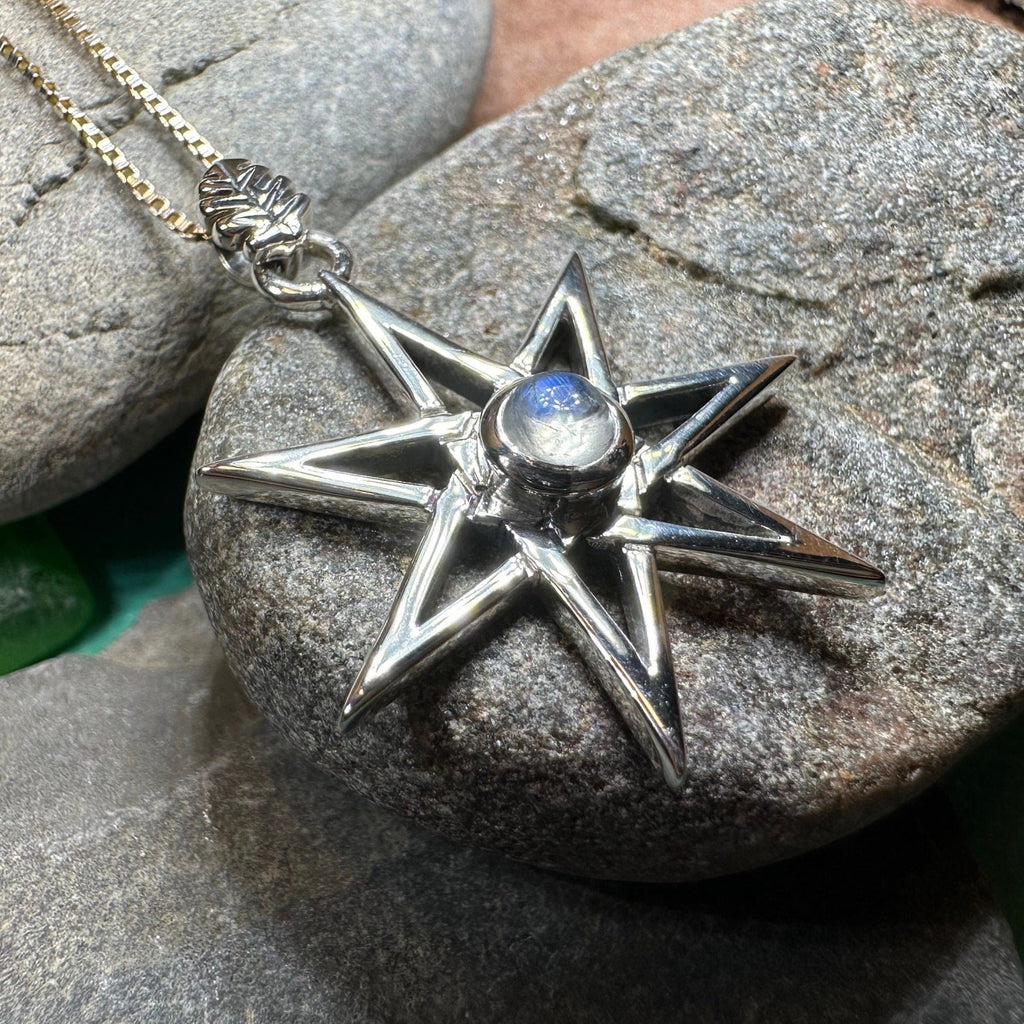 Moonstone Elven Star Necklace