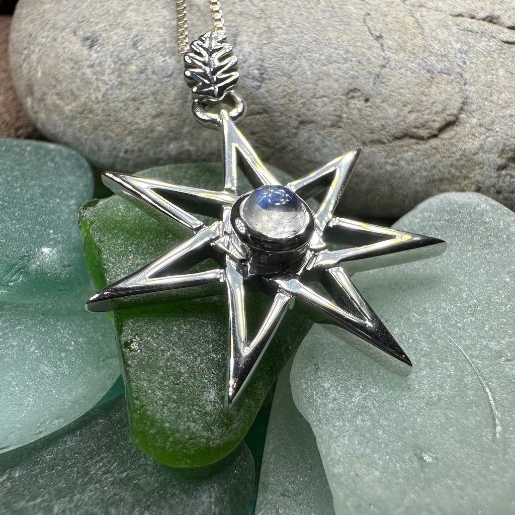Moonstone Elven Star Necklace