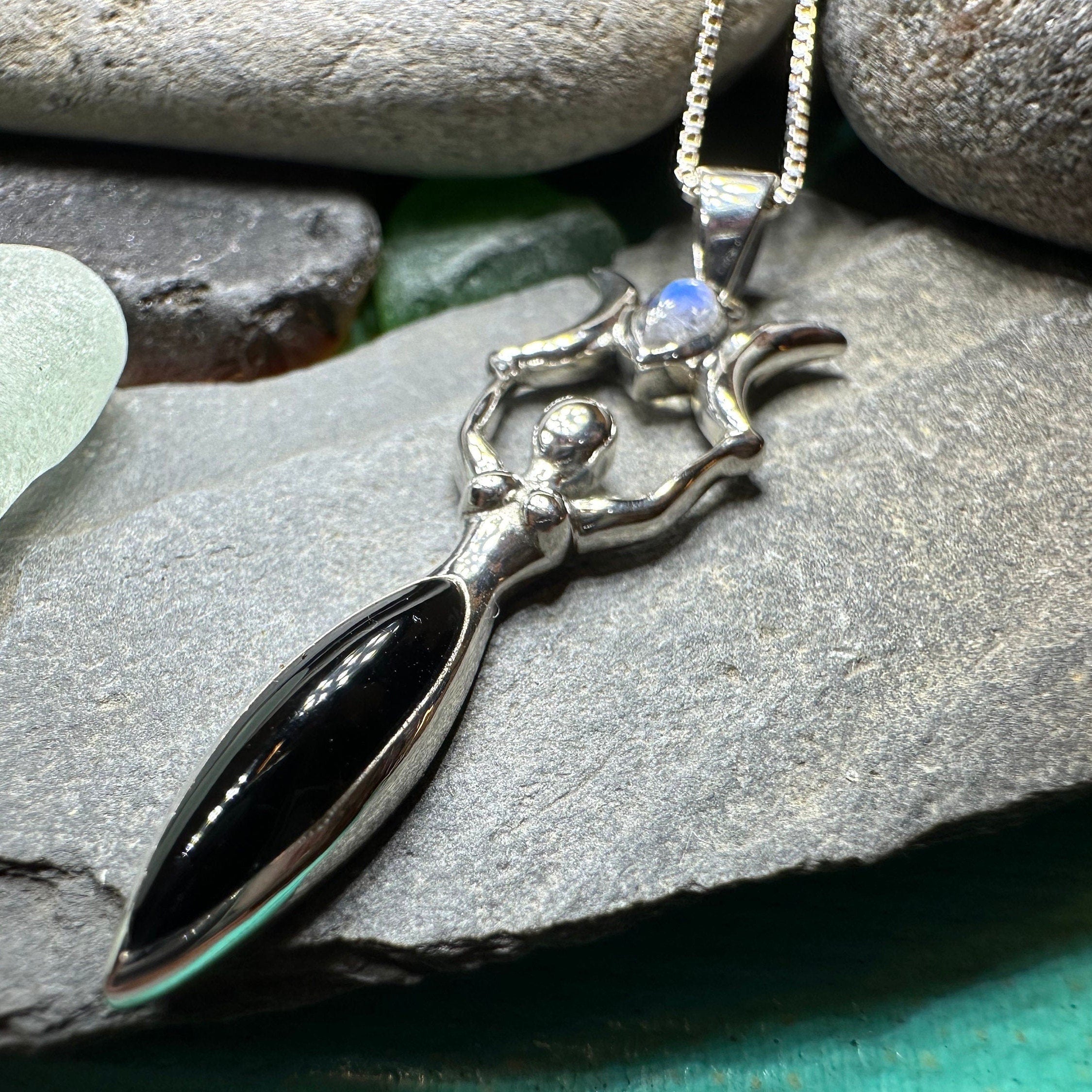 Lyric Triple Moon Goddess Necklace