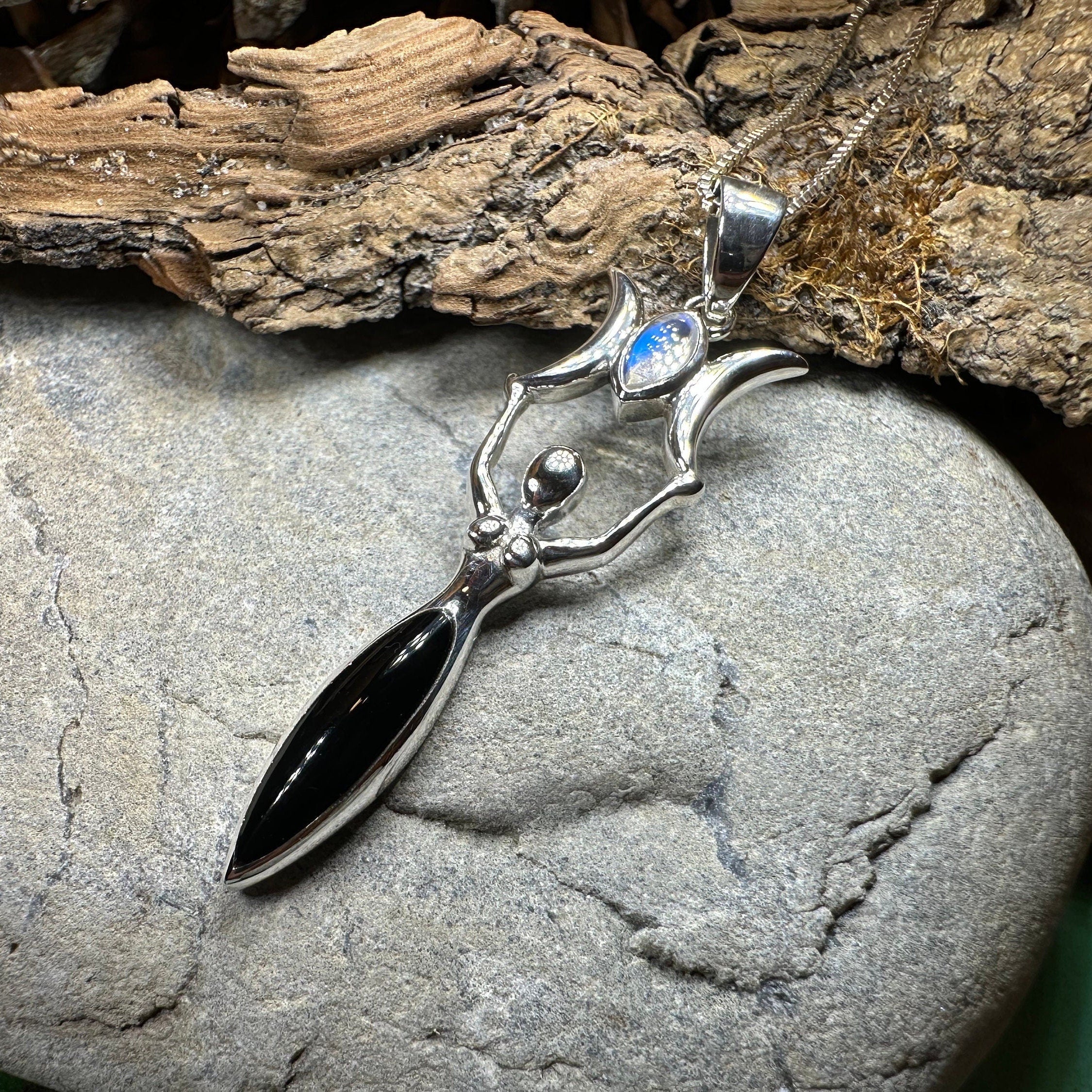 Lyric Triple Moon Goddess Necklace