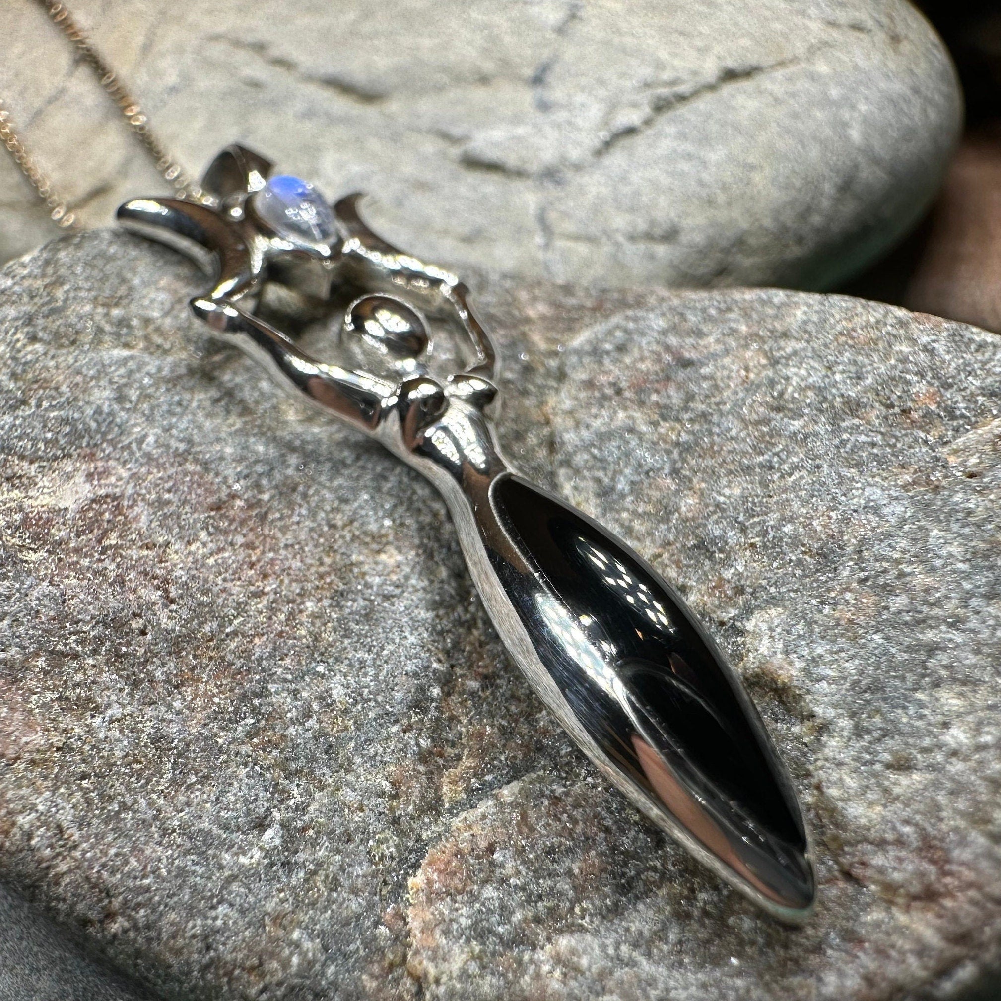 Lyric Triple Moon Goddess Necklace