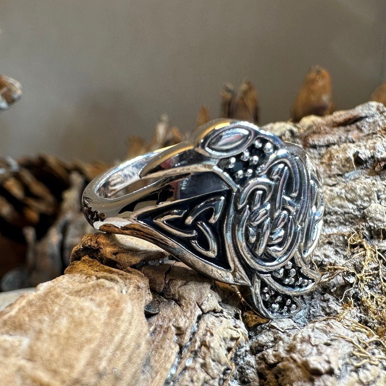 Morrigan Celtic Raven Ring