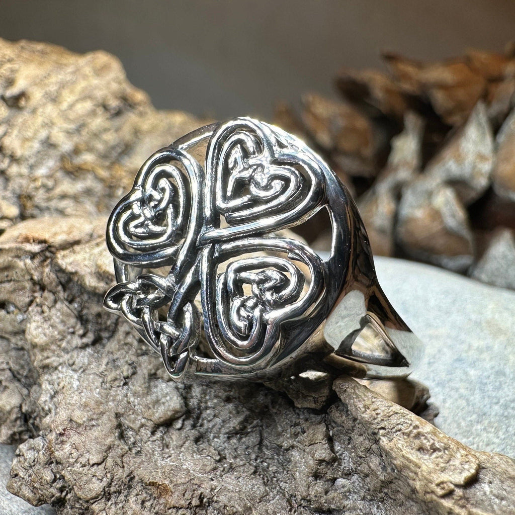Celtic Knot Shamrock Ring