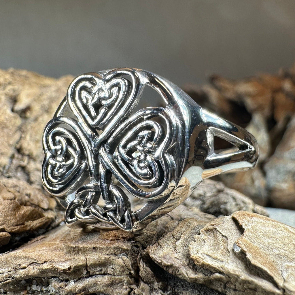 Celtic Knot Shamrock Ring