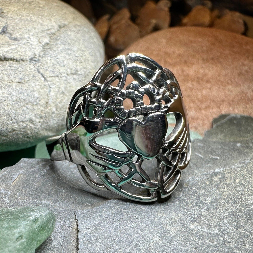 Irish Lace Claddagh Ring