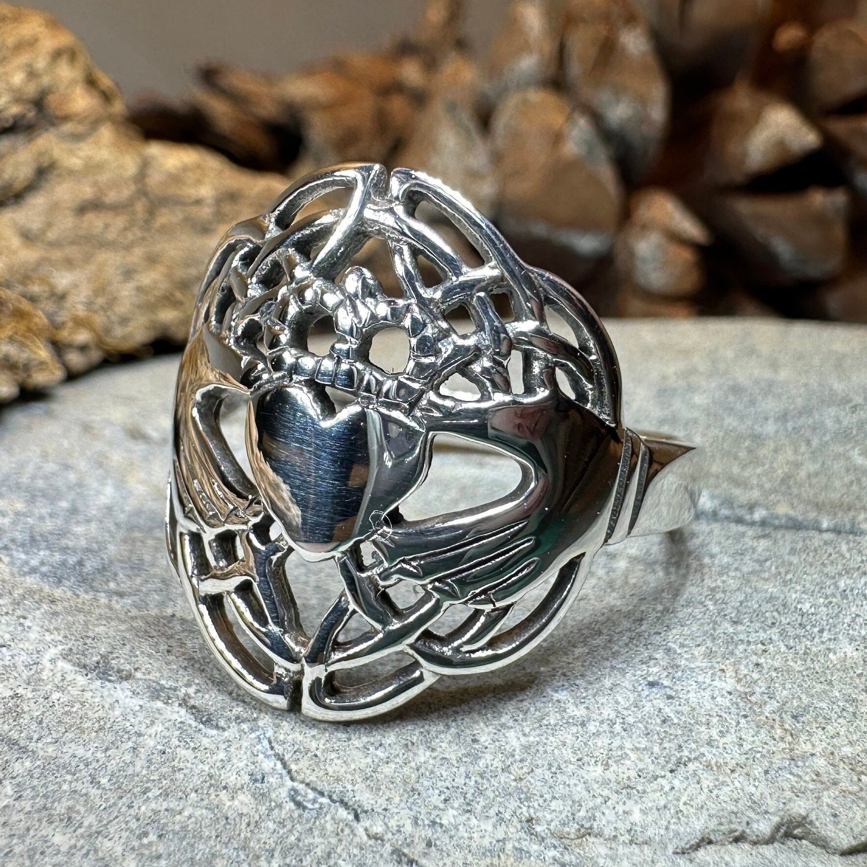 Irish Lace Claddagh Ring