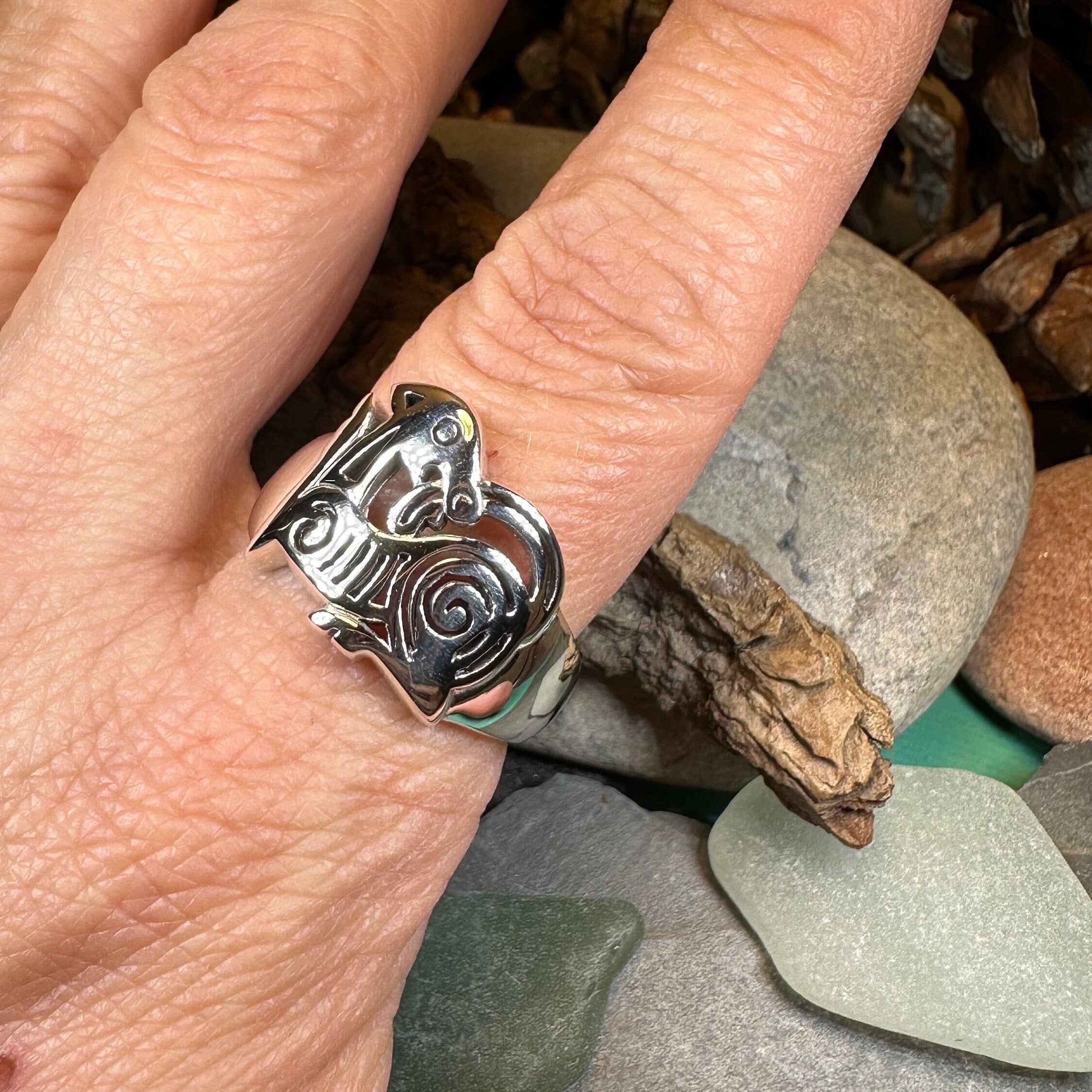 Pictish Lore Celtic Dragon Ring