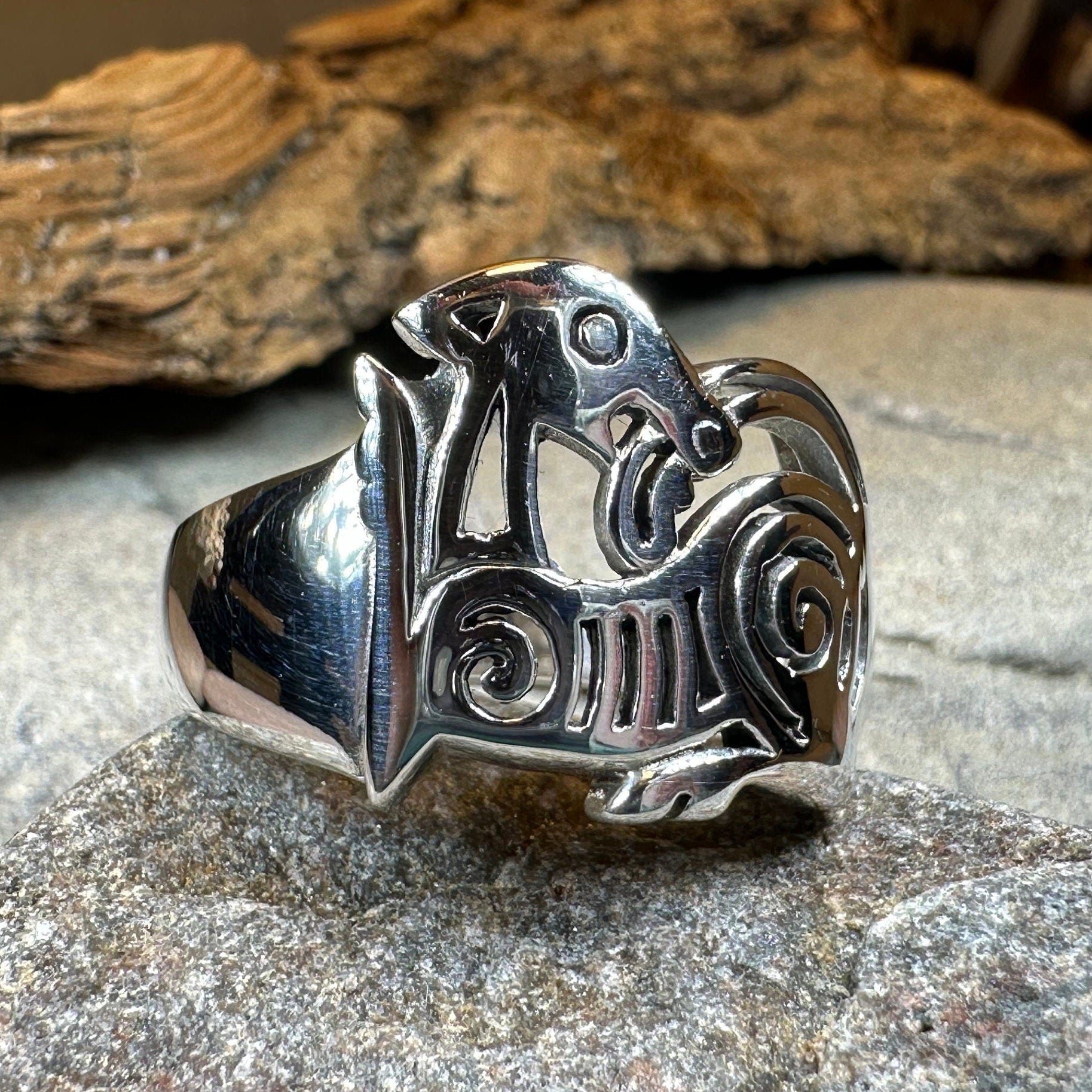 Pictish Lore Celtic Dragon Ring