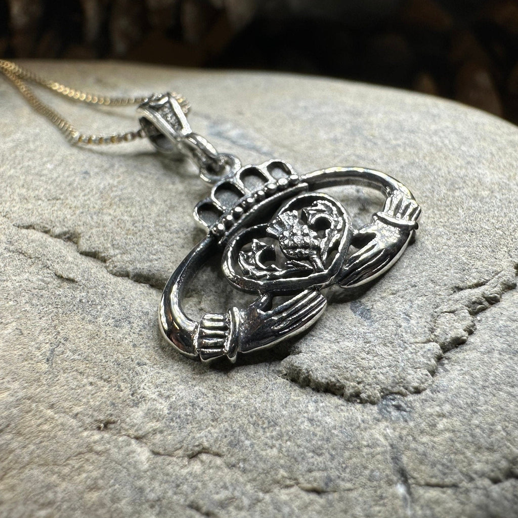 Claddagh Thistle Pendant