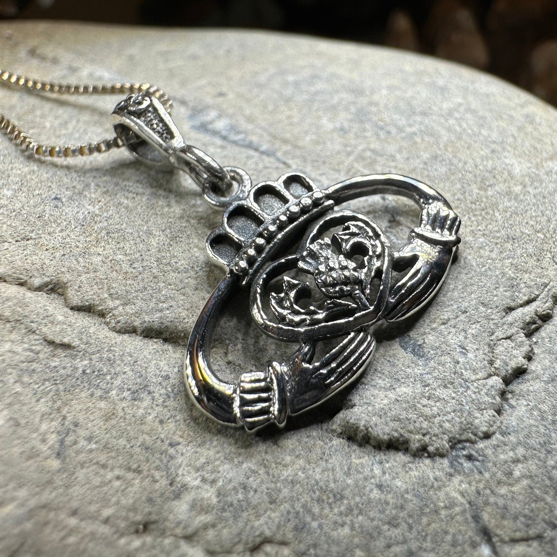 Claddagh Thistle Pendant