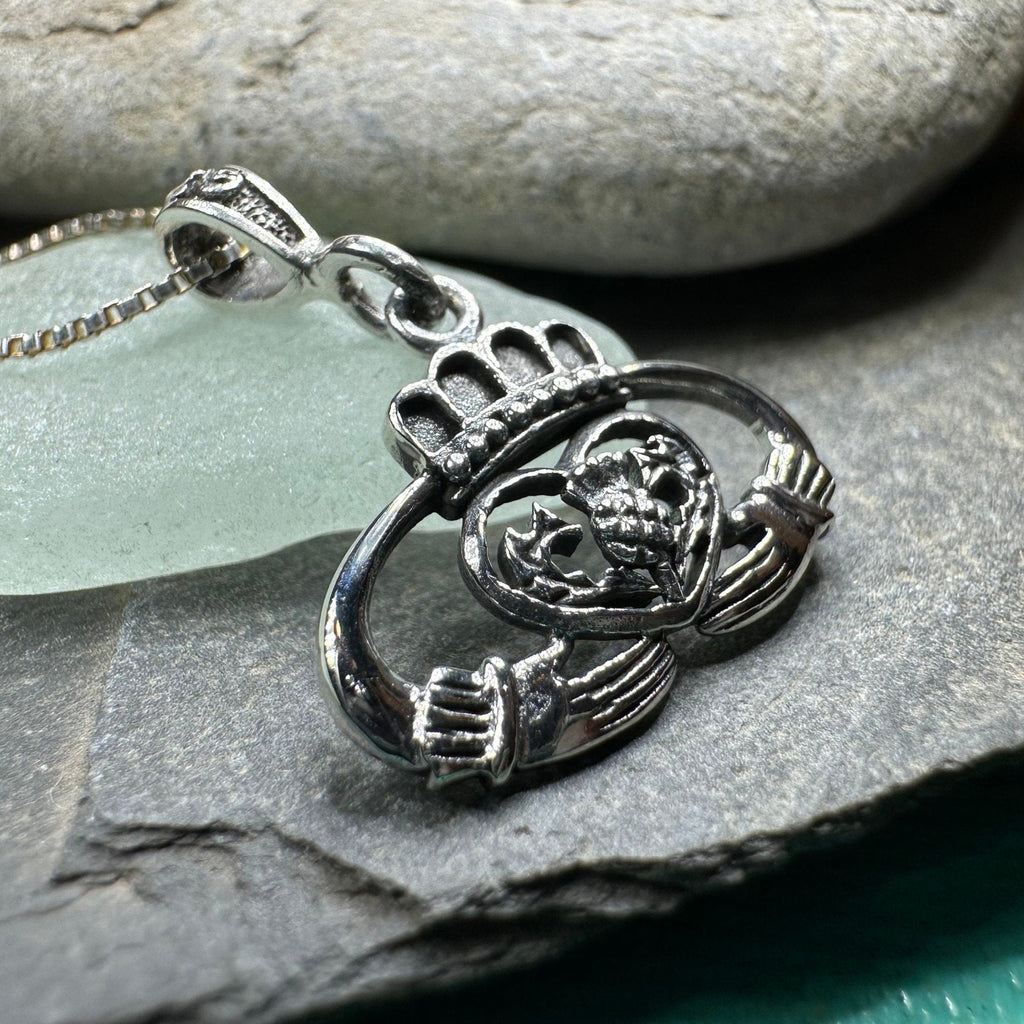 Claddagh Thistle Pendant