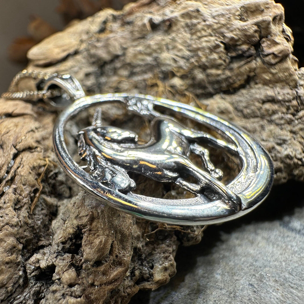 Prancing Unicorn Necklace