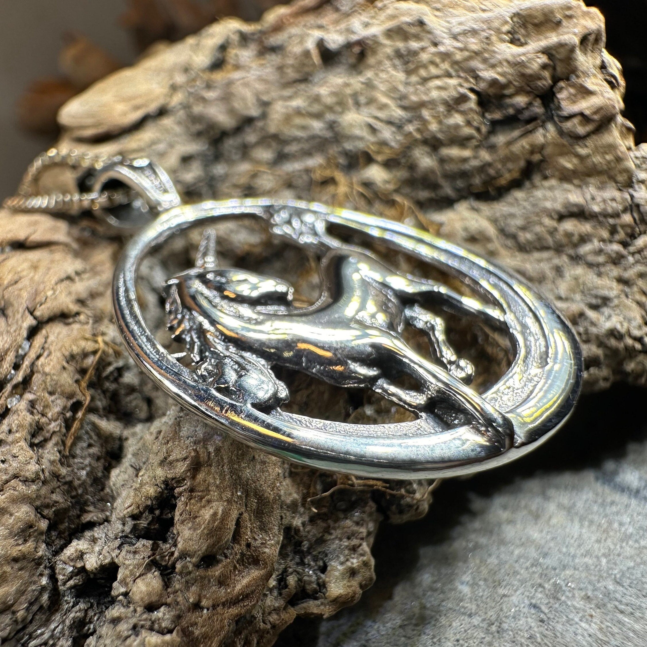 Prancing Unicorn Necklace