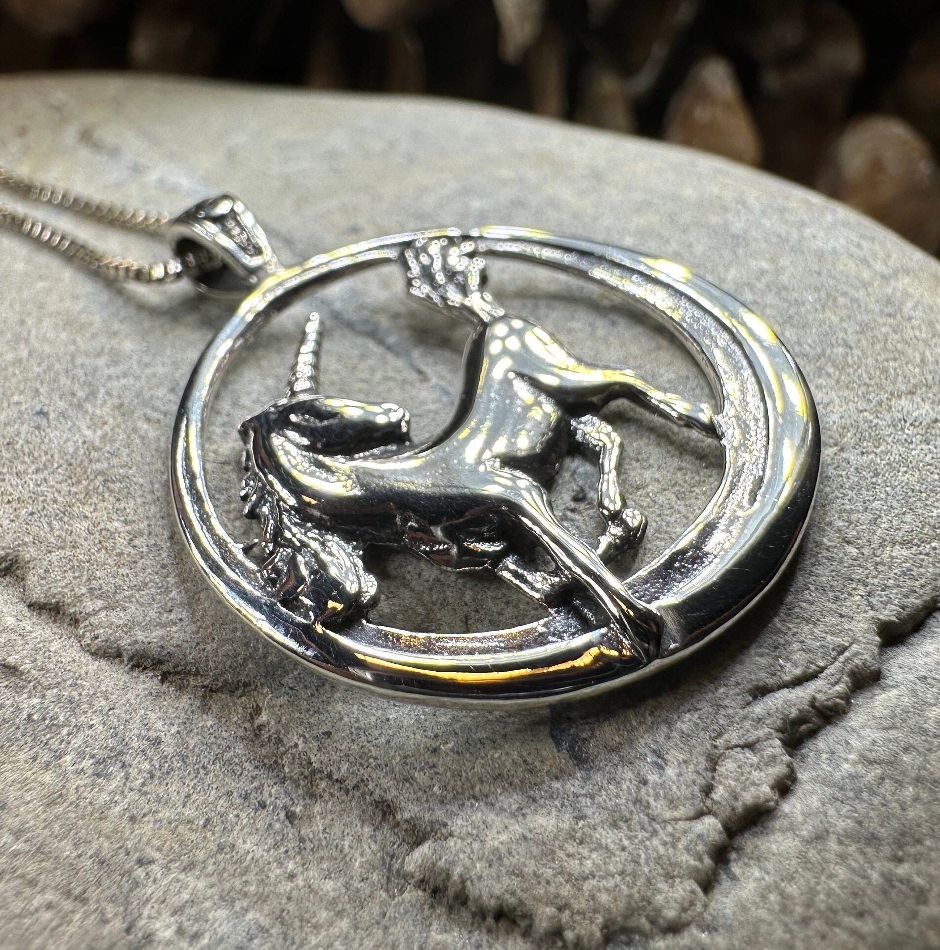 Prancing Unicorn Necklace