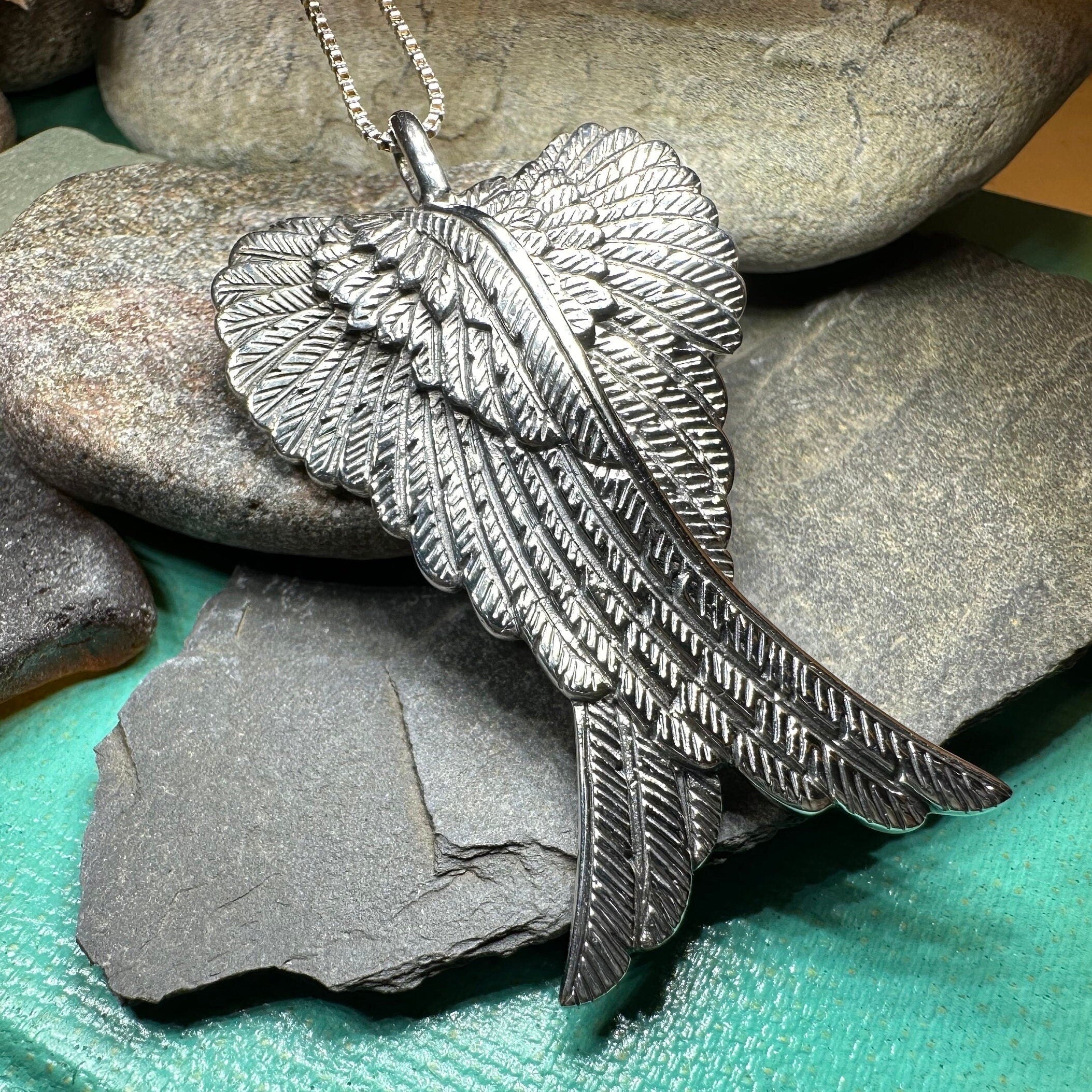 Large Angel Wings Necklace