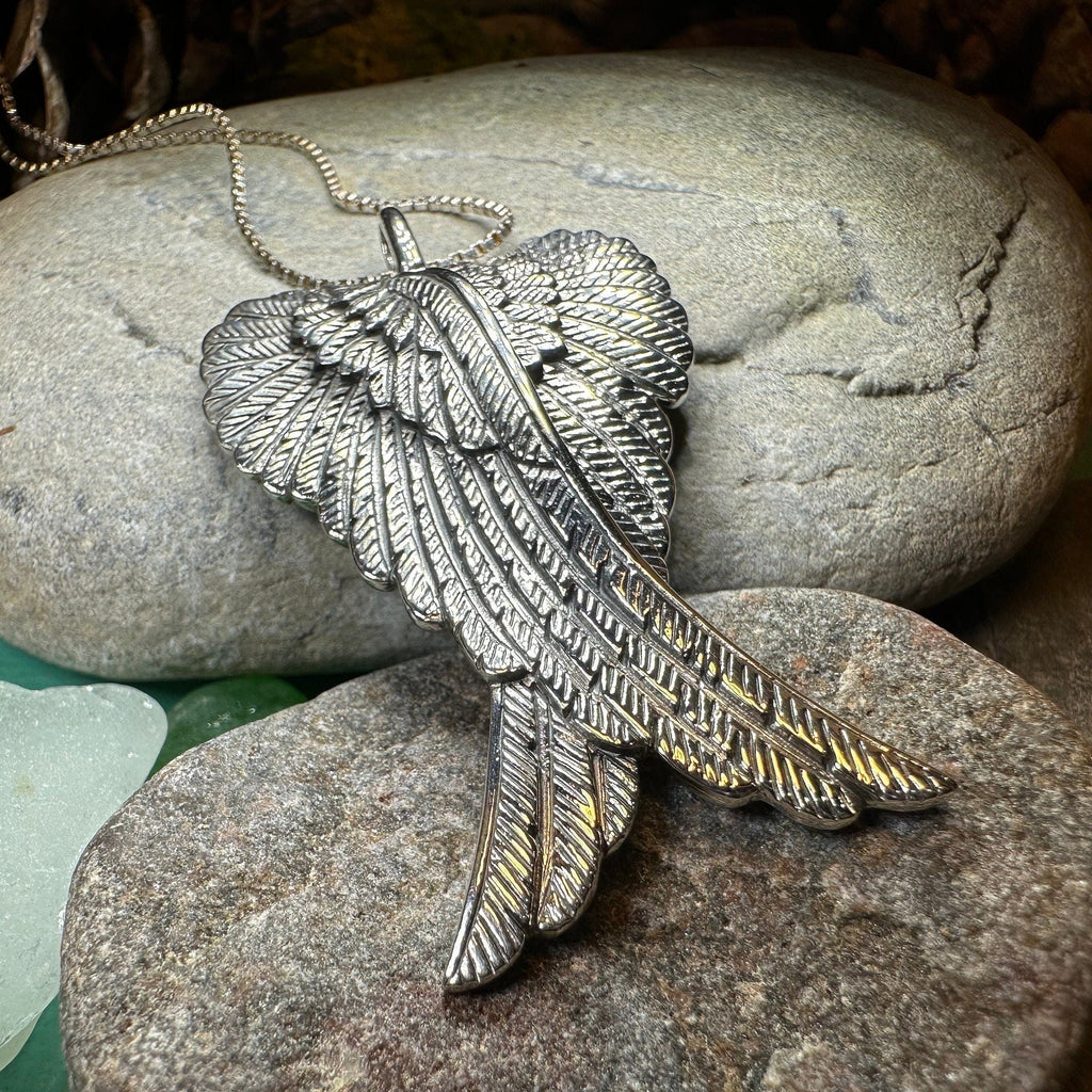 Large Angel Wings Necklace