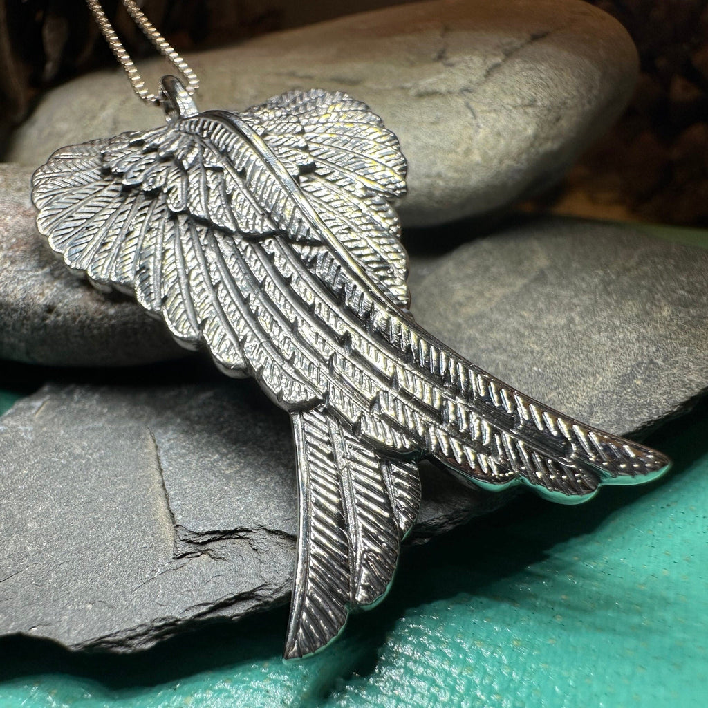 Large Angel Wings Necklace