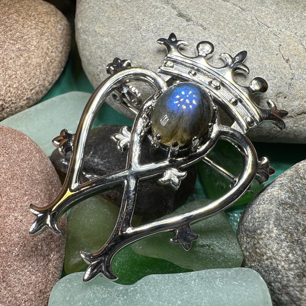 Labradorite Scottish Luckenbooth Brooch