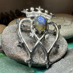 Labradorite Scottish Luckenbooth Brooch