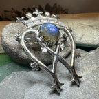 Labradorite Scottish Luckenbooth Brooch