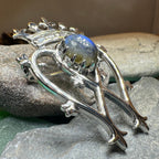 Labradorite Scottish Luckenbooth Brooch