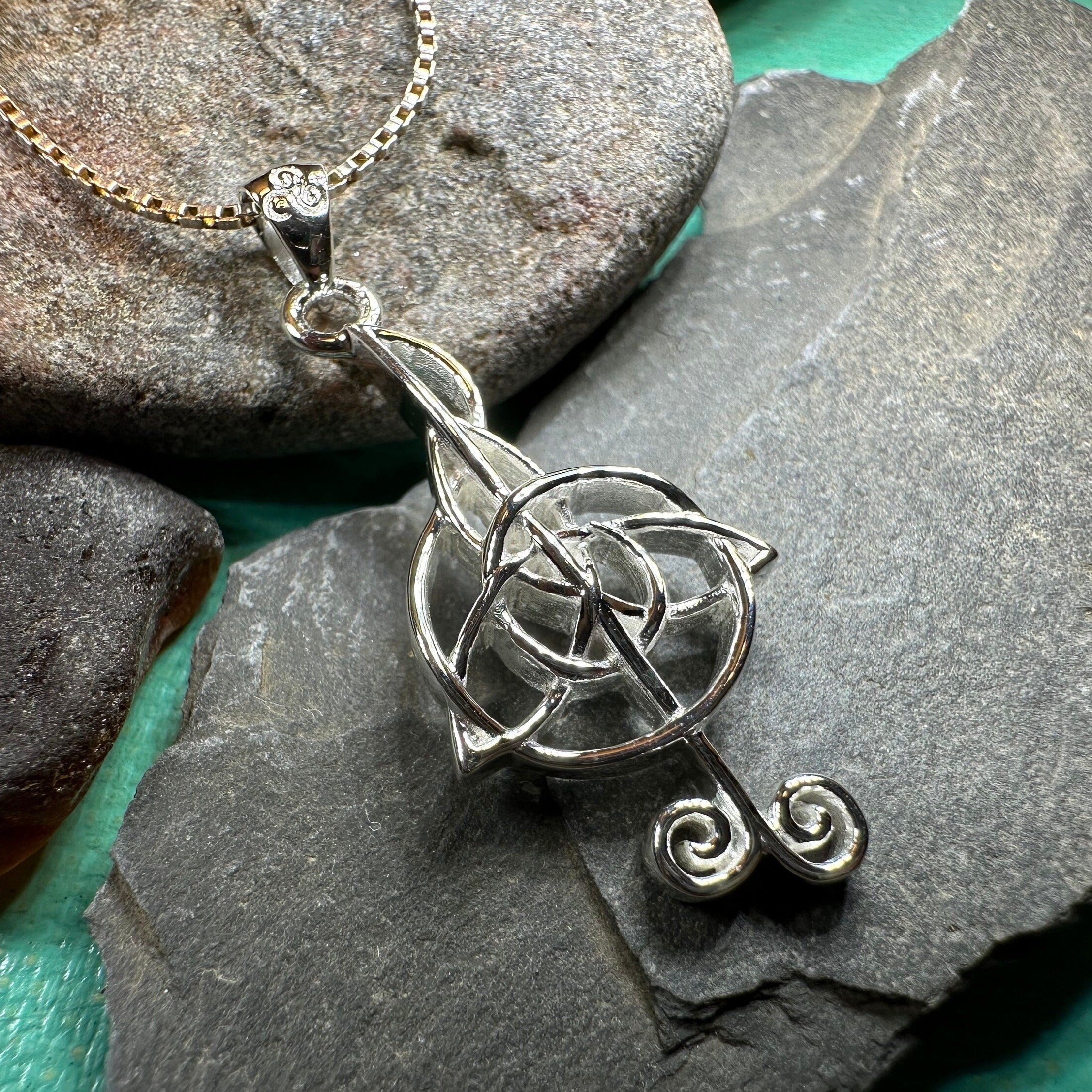 Celtic Music Note Necklace
