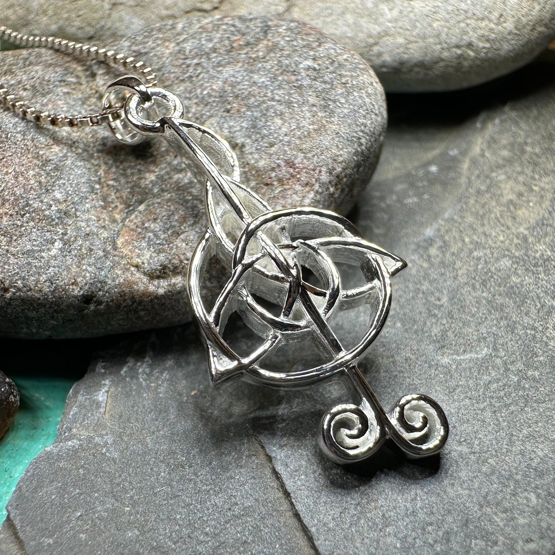Celtic Music Note Necklace