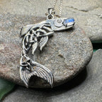 Irish Salmon of Knowledge Moonstone Necklace
