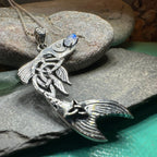 Irish Salmon of Knowledge Moonstone Necklace
