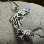 Irish Salmon of Knowledge Moonstone Necklace