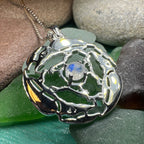 Old World Triple Raven Moonstone Necklace