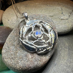 Old World Triple Raven Moonstone Necklace