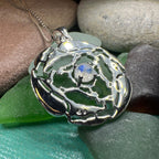 Old World Triple Raven Moonstone Necklace