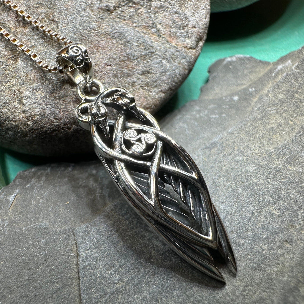 Art Deco Children of Lir Swan Necklace