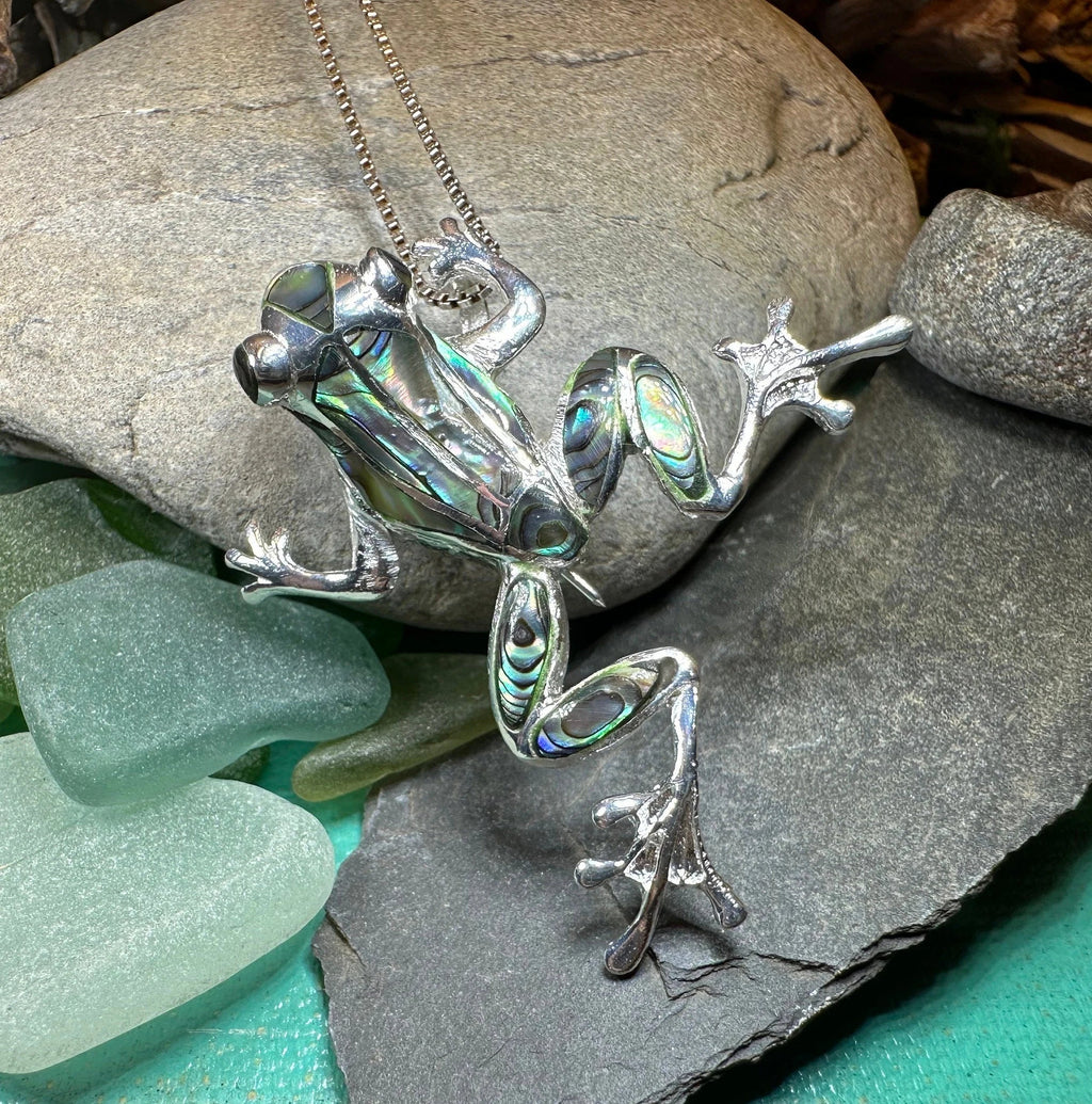 Abalone Frog Necklace