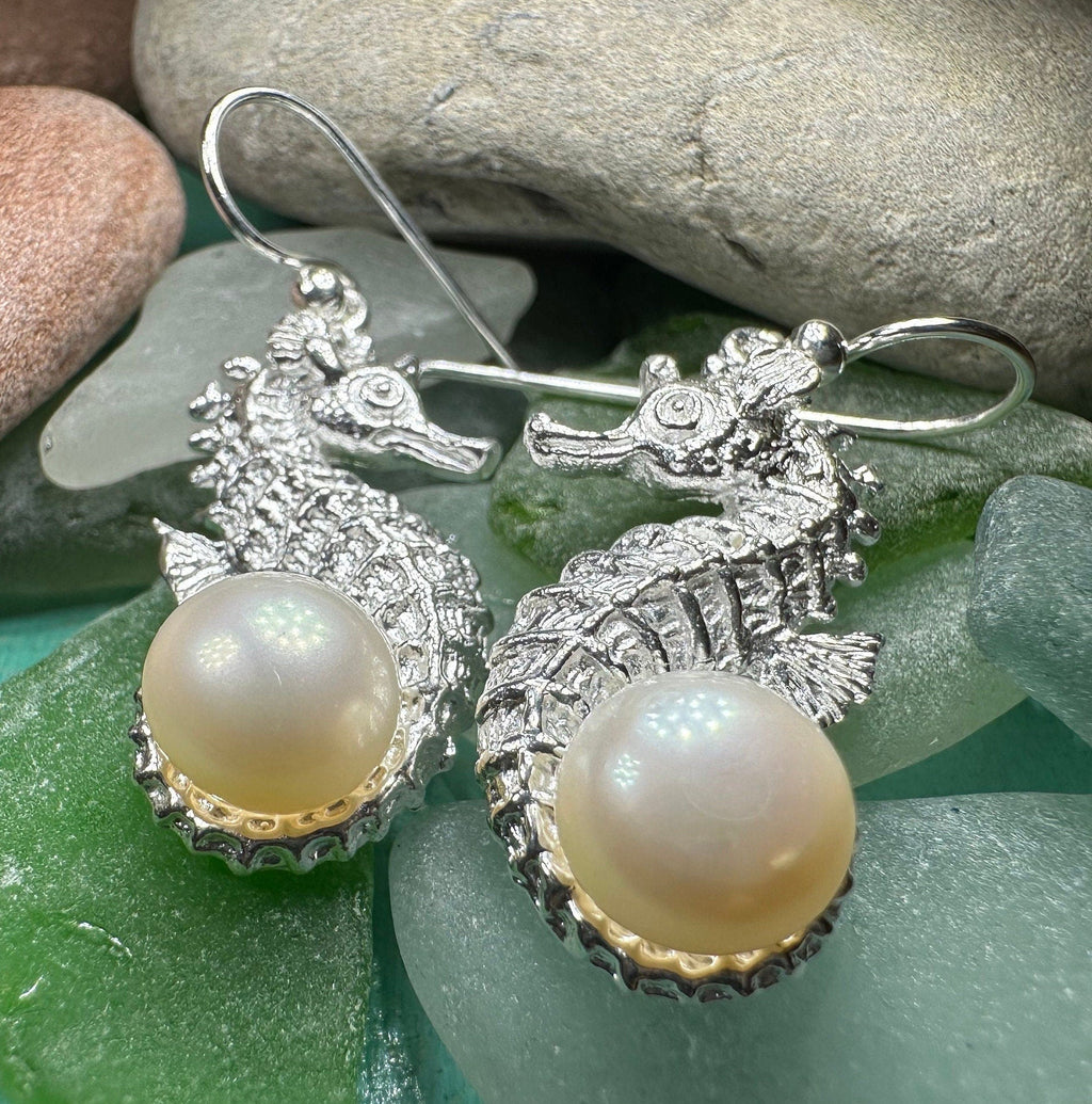 Pearl Seahorse Earrings