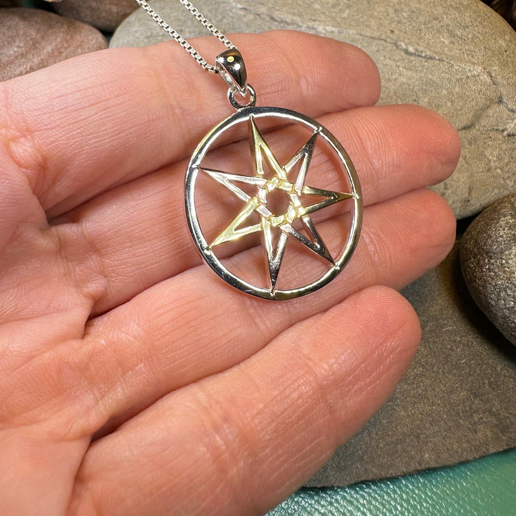 Three Tone Elven Star Necklace